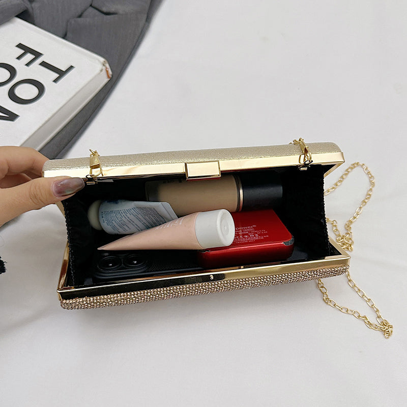 Ladies' luxury handbag, lightweight and elegant party and wedding crossbody/handbag, stylish beaded appearance, bright colors, safe closure, high-quality ladies' dinner bag, elegant ladies' handbag-rongpai9.8-1
