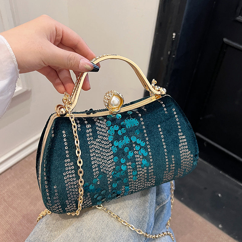 Ladies' luxury handbag, lightweight and elegant party and wedding crossbody/handbag, stylish beaded appearance, bright colors, high-quality ladies' dinner bag, elegant ladies' handbag-rongpai8