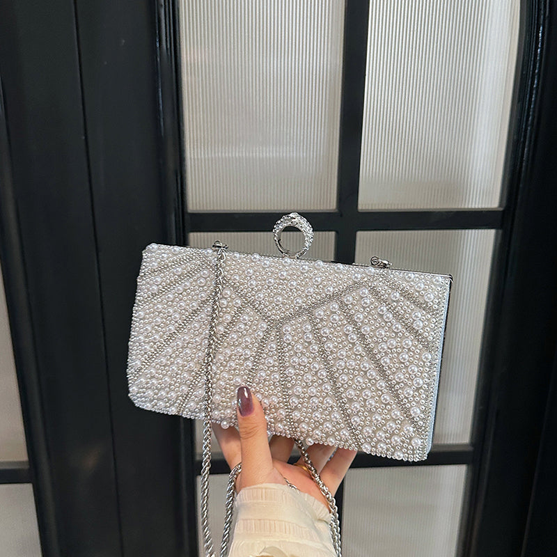 Ladies' luxury handbag, lightweight and elegant party and wedding crossbody/handbag, stylish beaded appearance, bright colors, high-quality ladies' dinner bag, elegant ladies' handbag-rongpai8.24-8