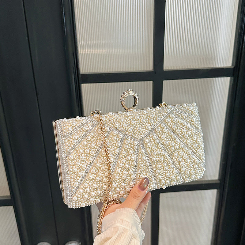 Ladies' luxury handbag, lightweight and elegant party and wedding crossbody/handbag, stylish beaded appearance, bright colors, high-quality ladies' dinner bag, elegant ladies' handbag-rongpai8.24-8
