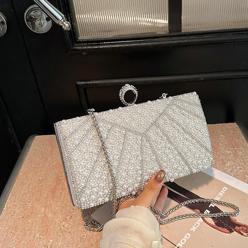 Ladies' luxury handbag, lightweight and elegant party and wedding crossbody/handbag, stylish beaded appearance, bright colors, high-quality ladies' dinner bag, elegant ladies' handbag-rongpai8.24-8