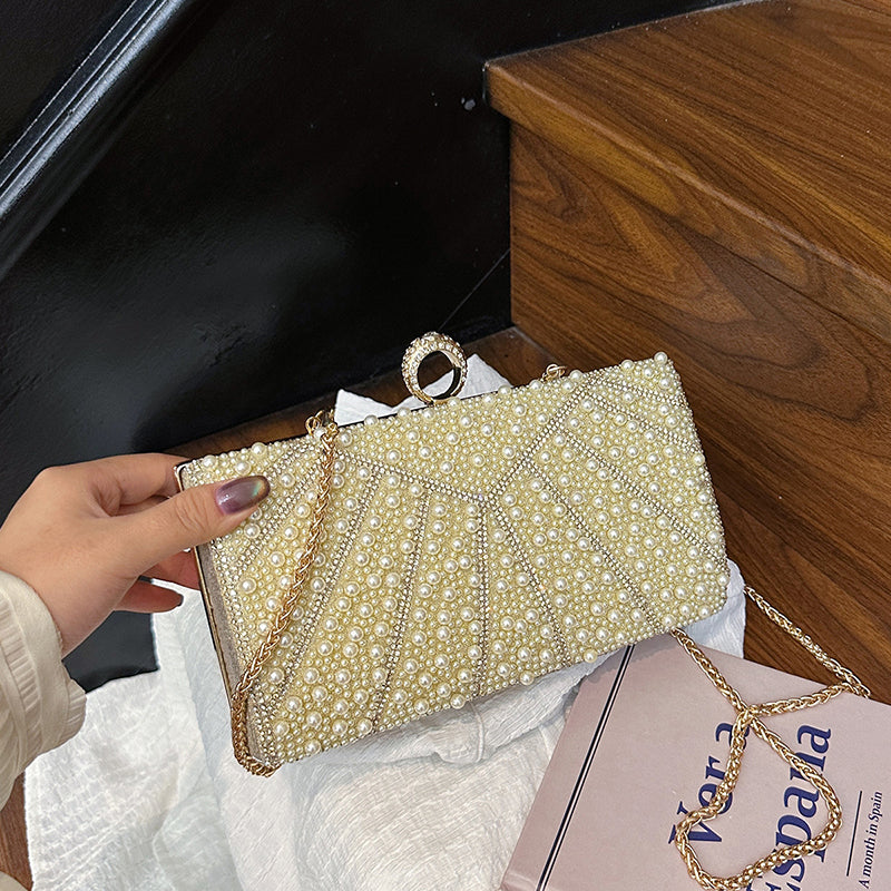 Ladies' luxury handbag, lightweight and elegant party and wedding crossbody/handbag, stylish beaded appearance, bright colors, high-quality ladies' dinner bag, elegant ladies' handbag-rongpai8.24-8