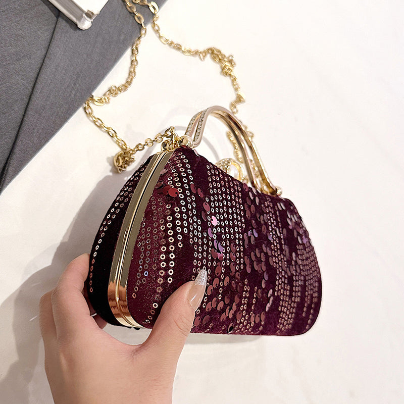 Ladies' luxury handbag, lightweight and elegant party and wedding crossbody/handbag, stylish beaded appearance, bright colors, high-quality ladies' dinner bag, elegant ladies' handbag-rongpai8