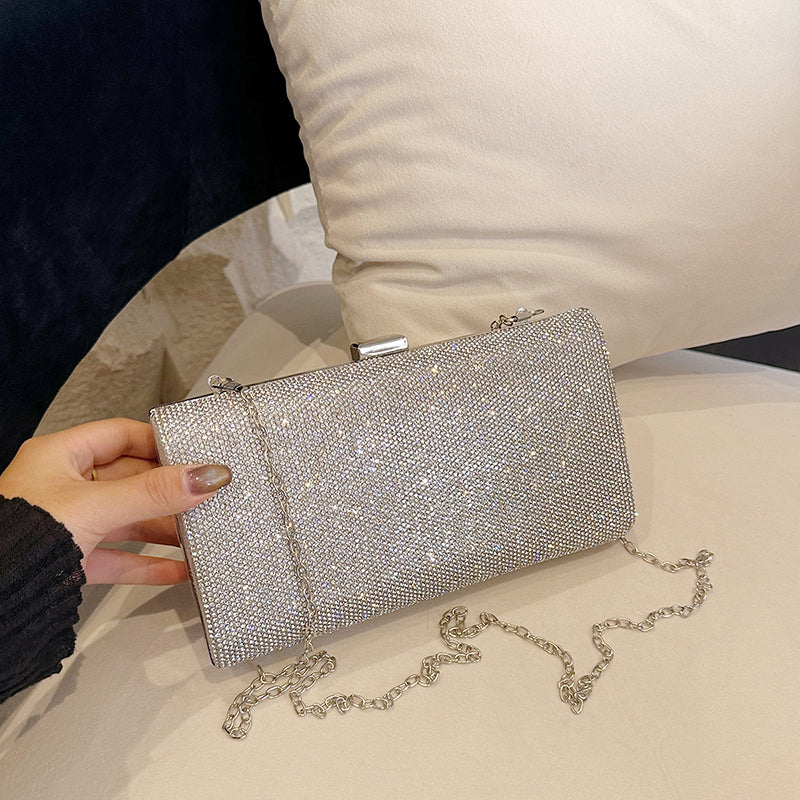 Ladies' luxury handbag, lightweight and elegant party and wedding crossbody/handbag, stylish beaded appearance, bright colors, safe closure, high-quality ladies' dinner bag, elegant ladies' handbag-rongpai9.8-1
