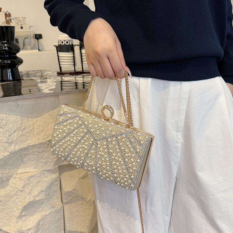 Ladies' luxury handbag, lightweight and elegant party and wedding crossbody/handbag, stylish beaded appearance, bright colors, high-quality ladies' dinner bag, elegant ladies' handbag-rongpai8.24-8