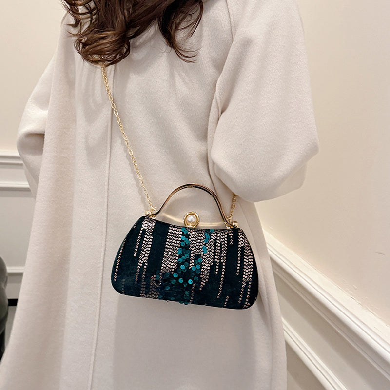Ladies' luxury handbag, lightweight and elegant party and wedding crossbody/handbag, stylish beaded appearance, bright colors, high-quality ladies' dinner bag, elegant ladies' handbag-rongpai8