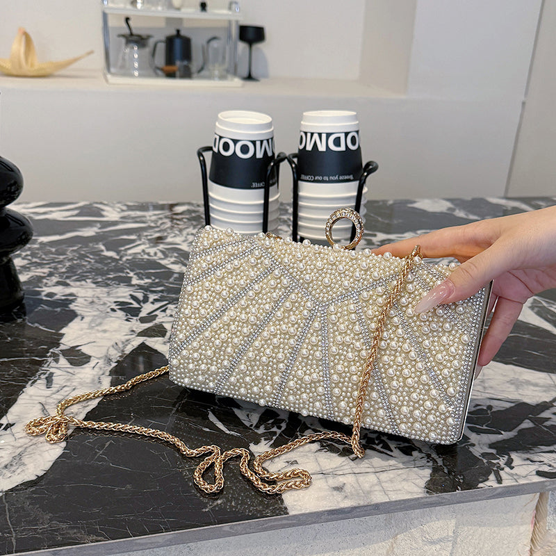 Ladies' luxury handbag, lightweight and elegant party and wedding crossbody/handbag, stylish beaded appearance, bright colors, high-quality ladies' dinner bag, elegant ladies' handbag-rongpai8.24-8