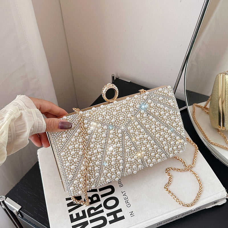 Ladies' luxury handbag, lightweight and elegant party and wedding crossbody/handbag, stylish beaded appearance, bright colors, high-quality ladies' dinner bag, elegant ladies' handbag-rongpai8.24-8