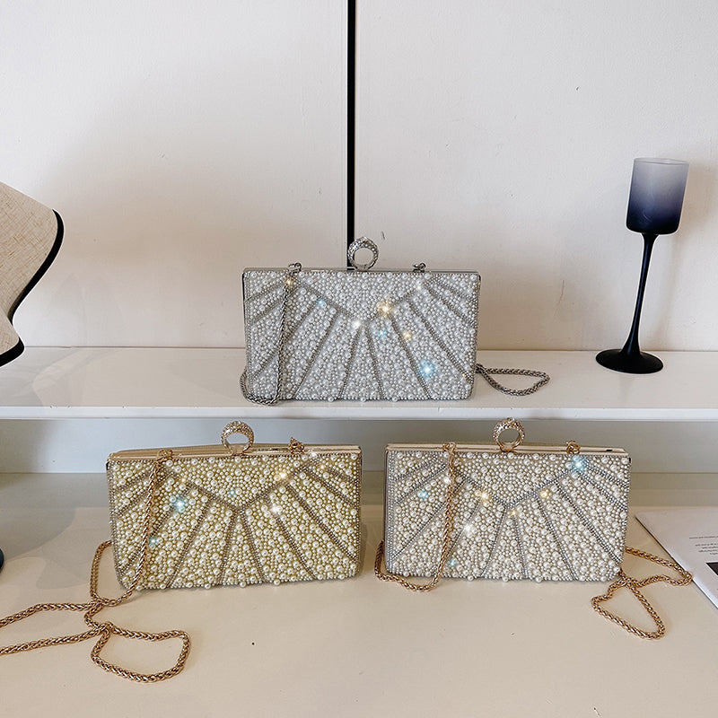 Ladies' luxury handbag, lightweight and elegant party and wedding crossbody/handbag, stylish beaded appearance, bright colors, high-quality ladies' dinner bag, elegant ladies' handbag-rongpai8.24-8