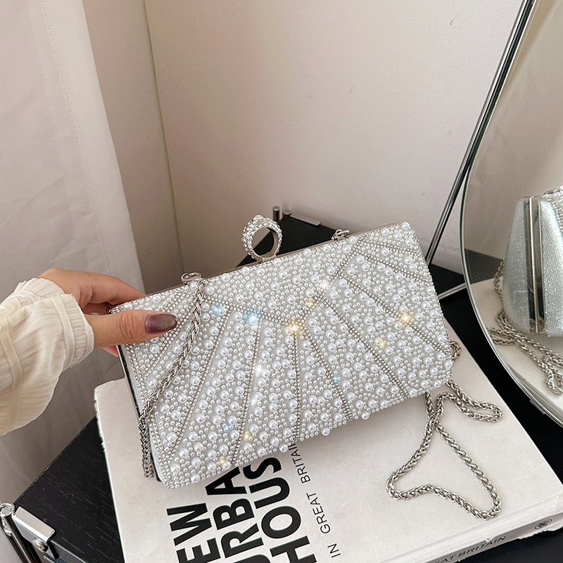 Ladies' luxury handbag, lightweight and elegant party and wedding crossbody/handbag, stylish beaded appearance, bright colors, high-quality ladies' dinner bag, elegant ladies' handbag-rongpai8.24-8