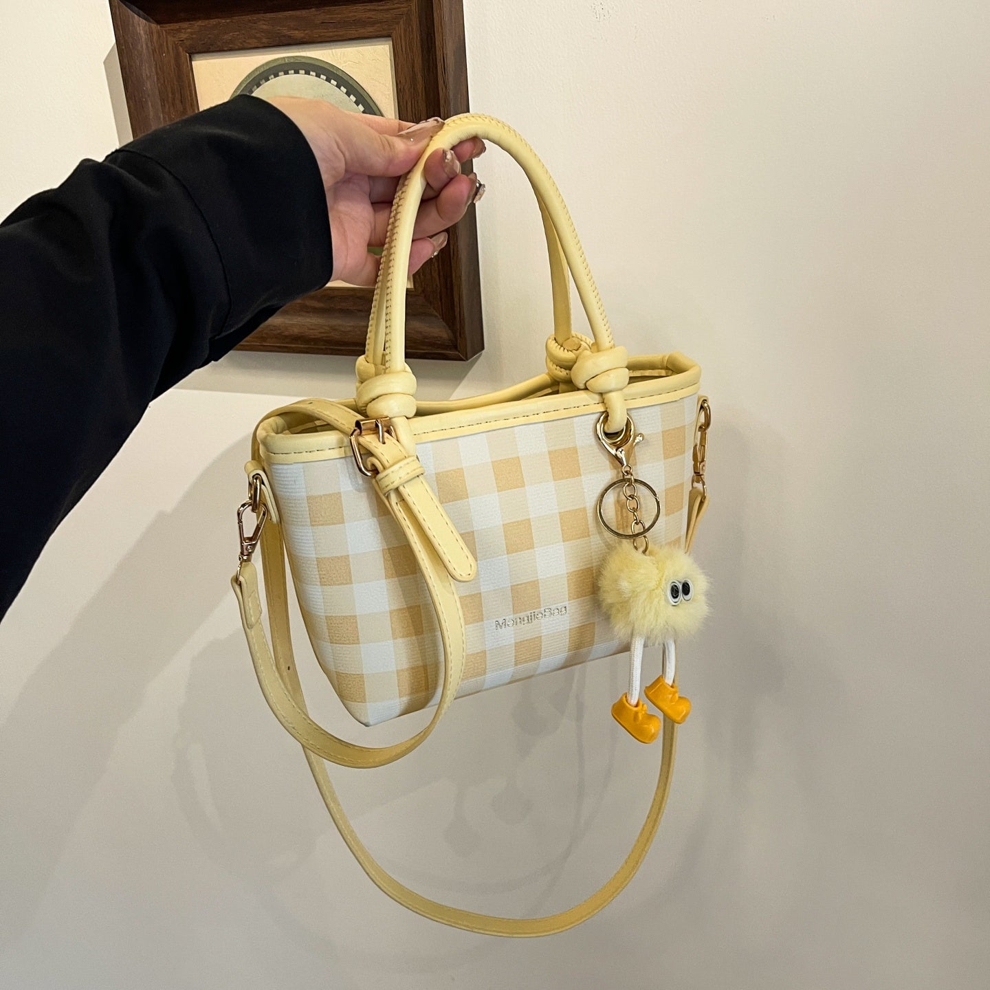 Women's handbag, large checkered pattern shoulder bag, crossbody bag, multiple color options-616