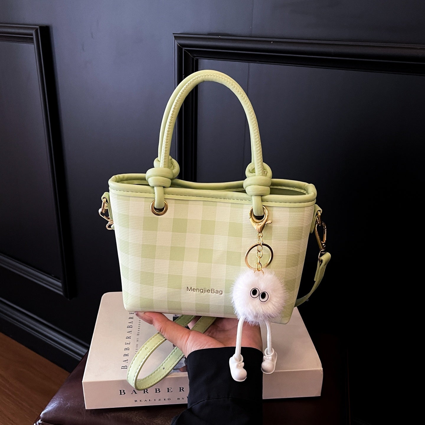 Women's handbag, large checkered pattern shoulder bag, crossbody bag, multiple color options-616