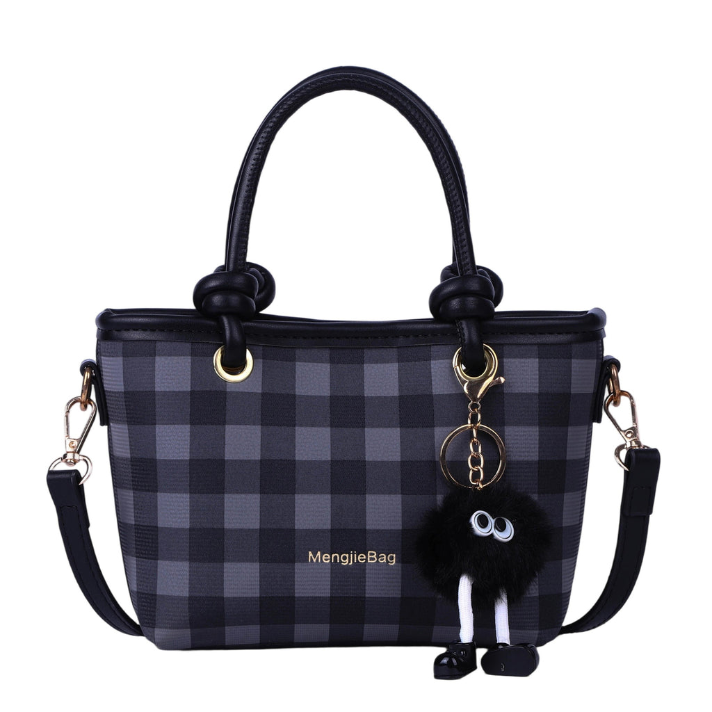 Women's handbag, large checkered pattern shoulder bag, crossbody bag, multiple color options-616