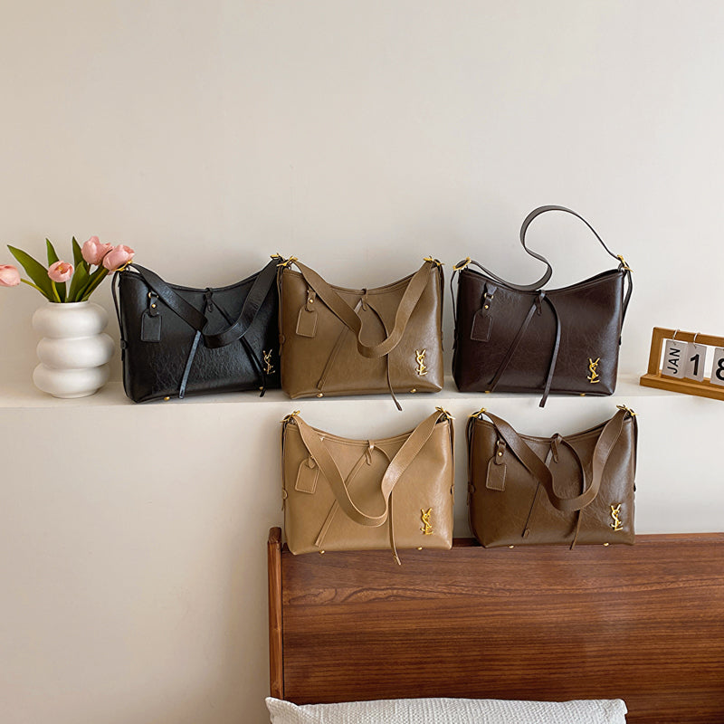 Elegant women's handbag - spacious and stylish, with adjustable shoulder straps, top handle, and zipper closure - available in five colors-8320