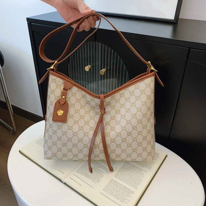 Fashionable patterned faux leather handbag - high-quality adjustable shoulder bag, handbag, brightly colored-8336
